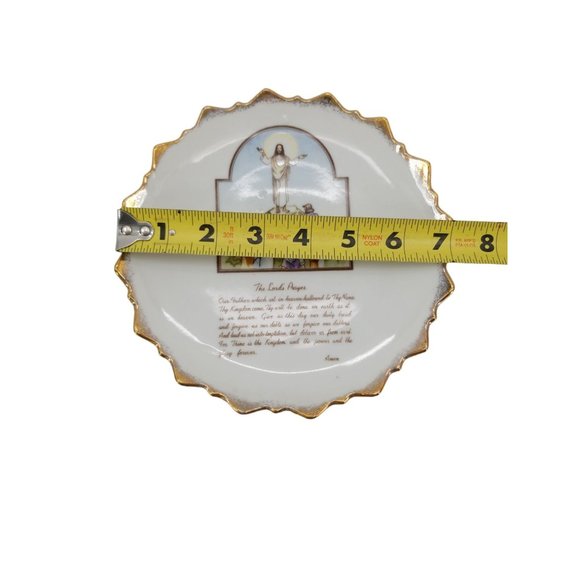 VTG Lord's Prayer Decorative Plate Marked Japan on Back - Picture 5 of 5